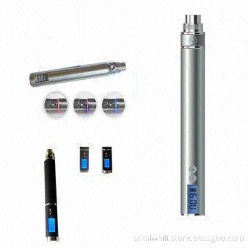 New Product Electronic Cigarette Rechargeable Batteries with Variable Voltage, LCD Screen